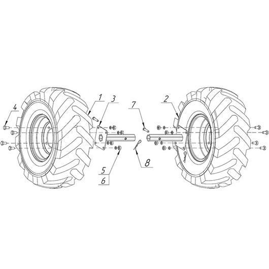 Колеса и ось колес Champion BC8738